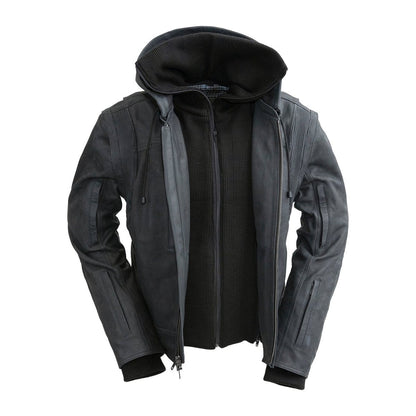 Women's Leather Motorcycle Club Style Riding Jacket- "RYBAK"