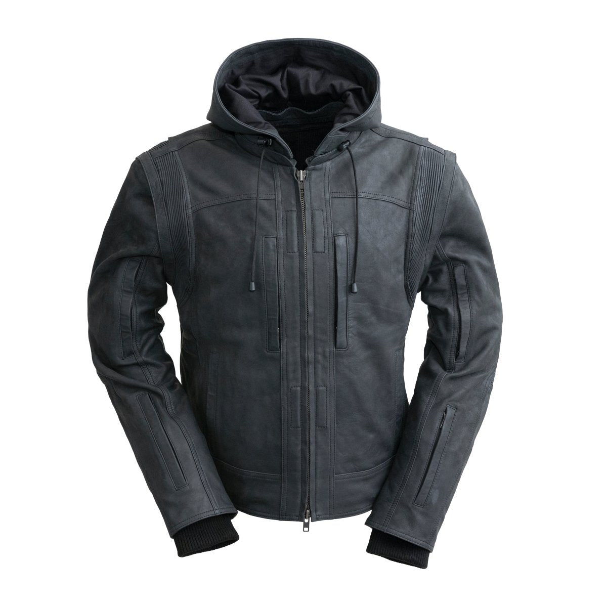 Women's Leather Motorcycle Club Style Riding Jacket- "RYBAK"