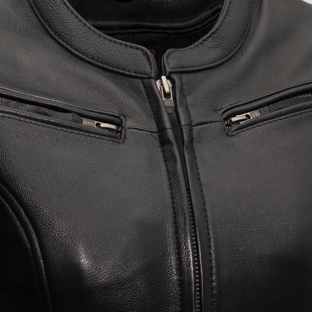 Women's Stylish Motorcycle Leather Jacket- "Speed Queen"