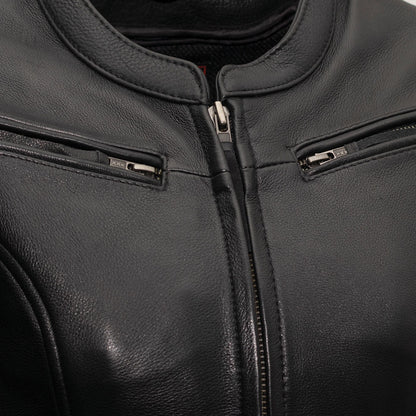 Women's Stylish Motorcycle Leather Jacket- "Speed Queen"