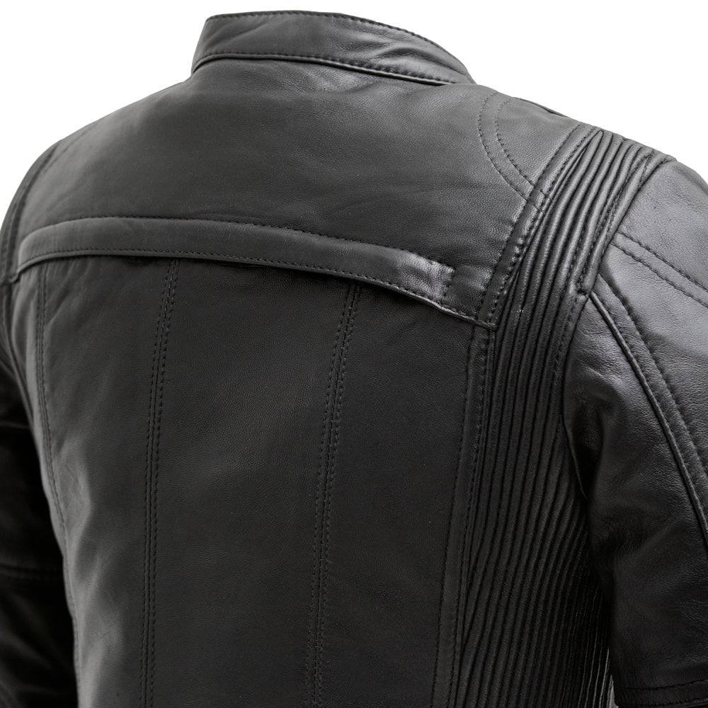 Women's Motorcycle Leather Riding Jacket- "Supastar"