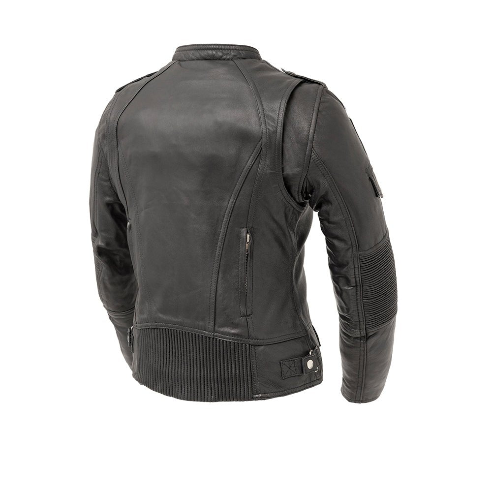 Women's Classic Motorcycle Leather Riding Jacket- "Tantrum"
