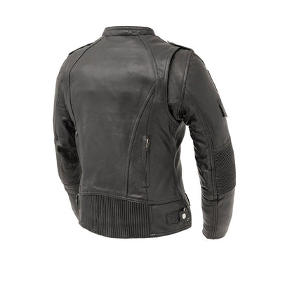 Women's Classic Motorcycle Leather Riding Jacket- "Tantrum"