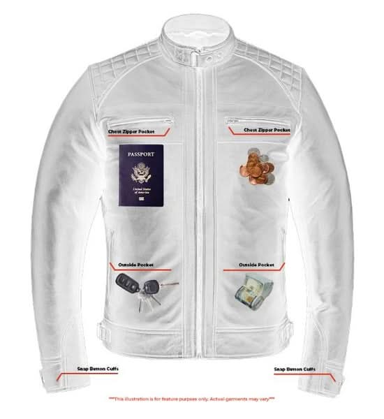 Men's Faux (Imitation) Leather Fashion Jacket