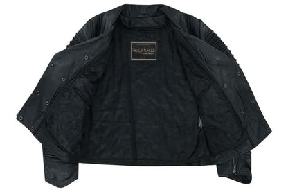 Women's Black Fashion Leather Jacket- Shadow Queen