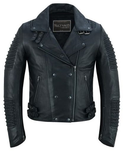 Women's Black Fashion Leather Jacket- Shadow Queen