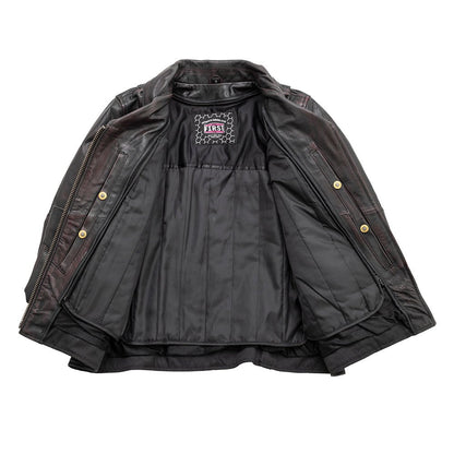 Women's Motorcycle Leather Riding Jacket- "Wildside"