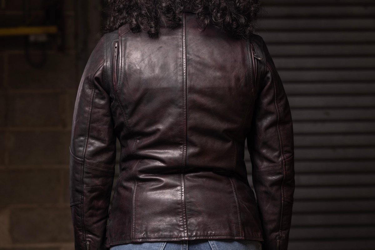 Women's Motorcycle Leather Riding Jacket- "Wildside"