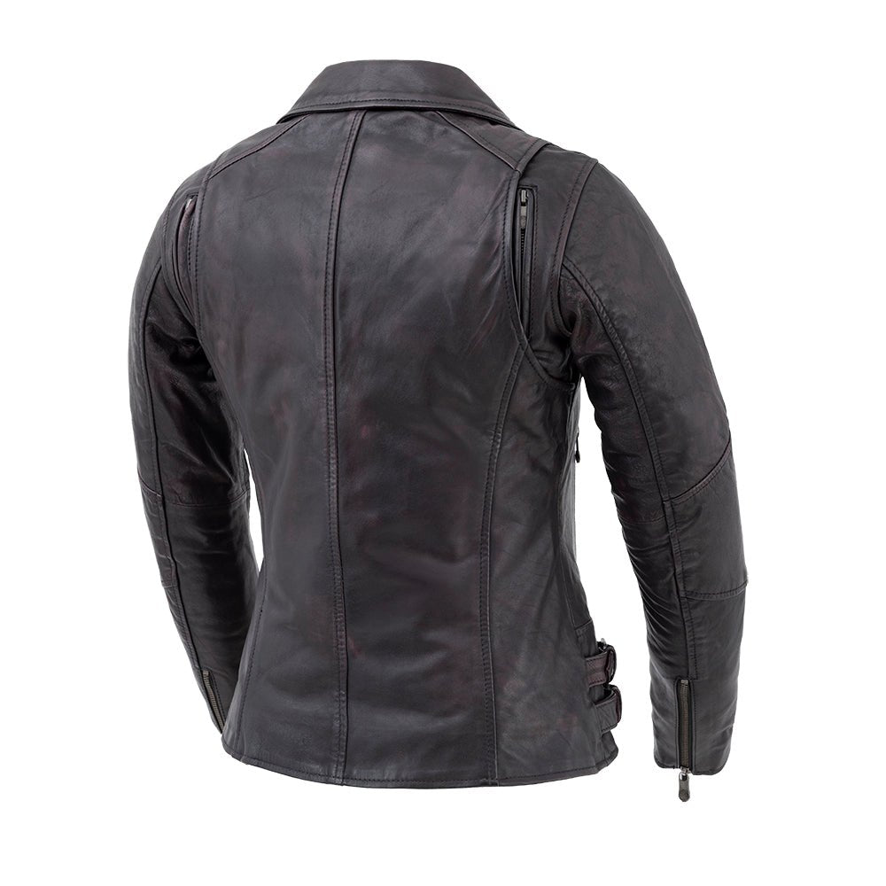 Women's Motorcycle Leather Riding Jacket- "Wildside"